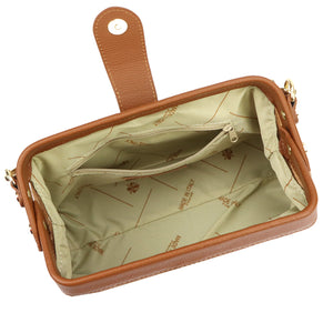 Luka 26-156 CROCO camel-2 natūralios odos rankinė camel-2
