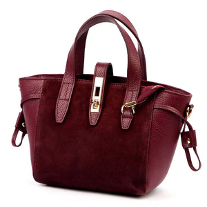 Luka 24-092 bordo spalvos odinė rankinė bordo