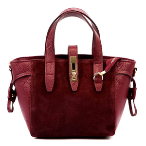 Luka 24-092 bordo spalvos odinė rankinė bordo
