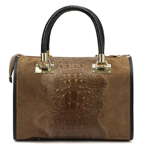 Luka 25-088 CROCO moka natūralios odos rankinė mokka