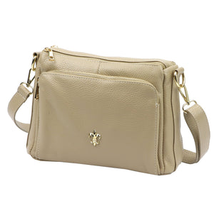 Luka 26-008 DOLLARO FL taupe natūralios odos rankinė taupe