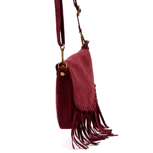 Luka 25-086 bordo natūralios odos rankinė bordo