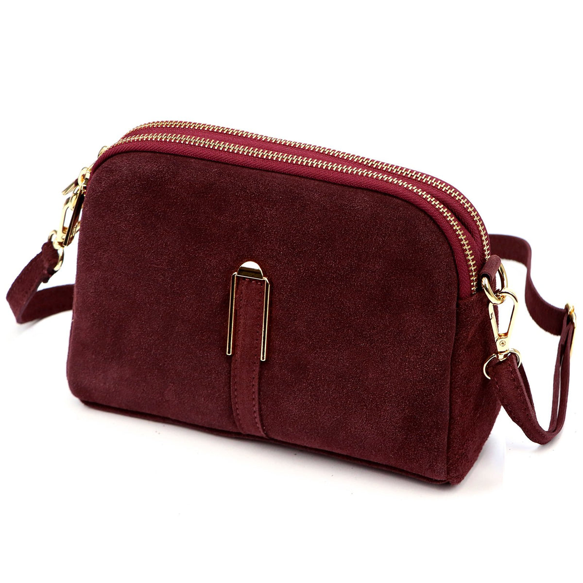 Luka 25-084 bordo spalvos natūralios odos rankinė bordo