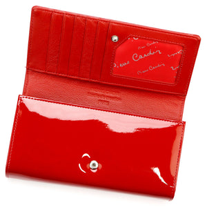 Pierre Cardin 07 SHINY 121 raudona piniginė czerwony