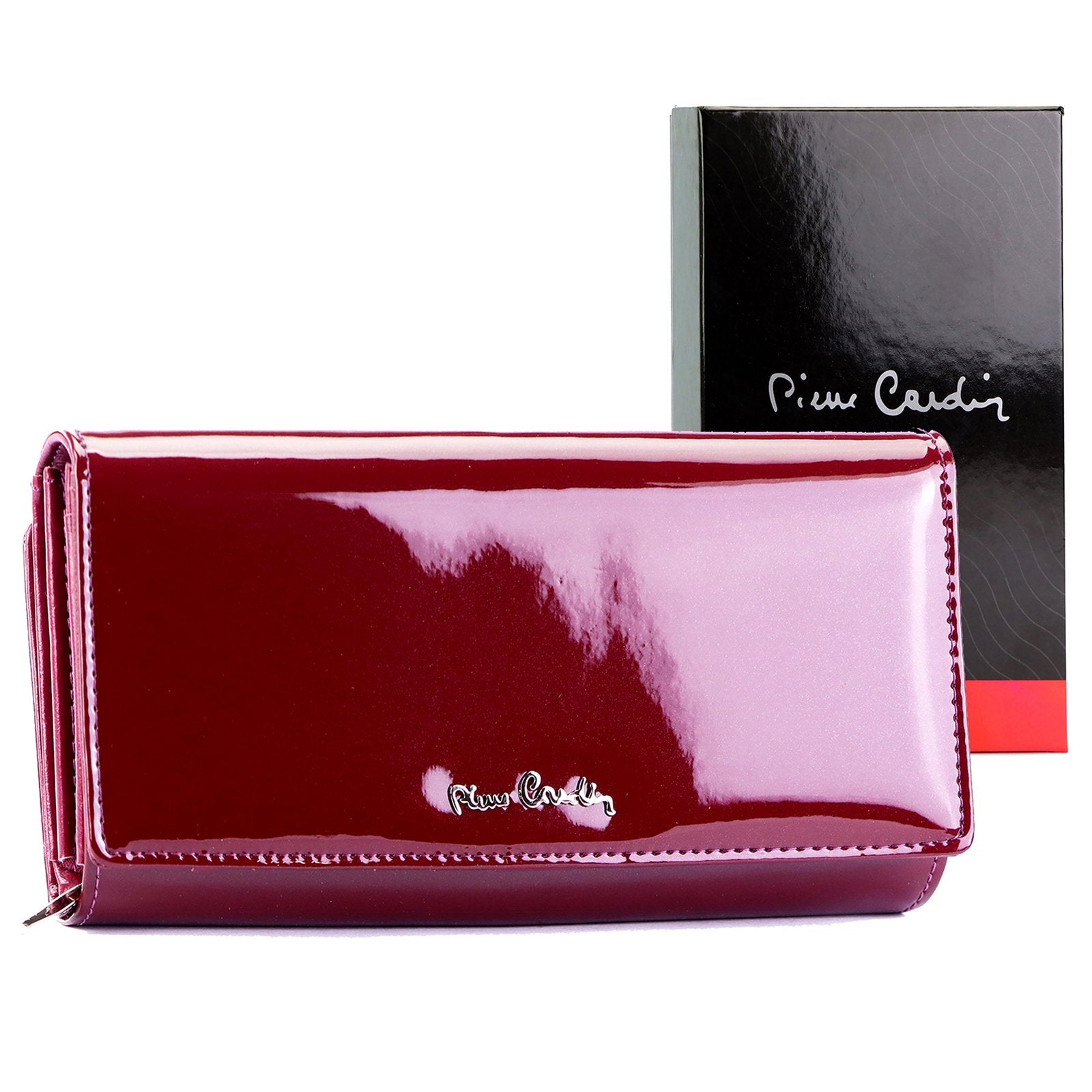 Pierre Cardin 07 SHINY 121 violetinė piniginė fioletowy