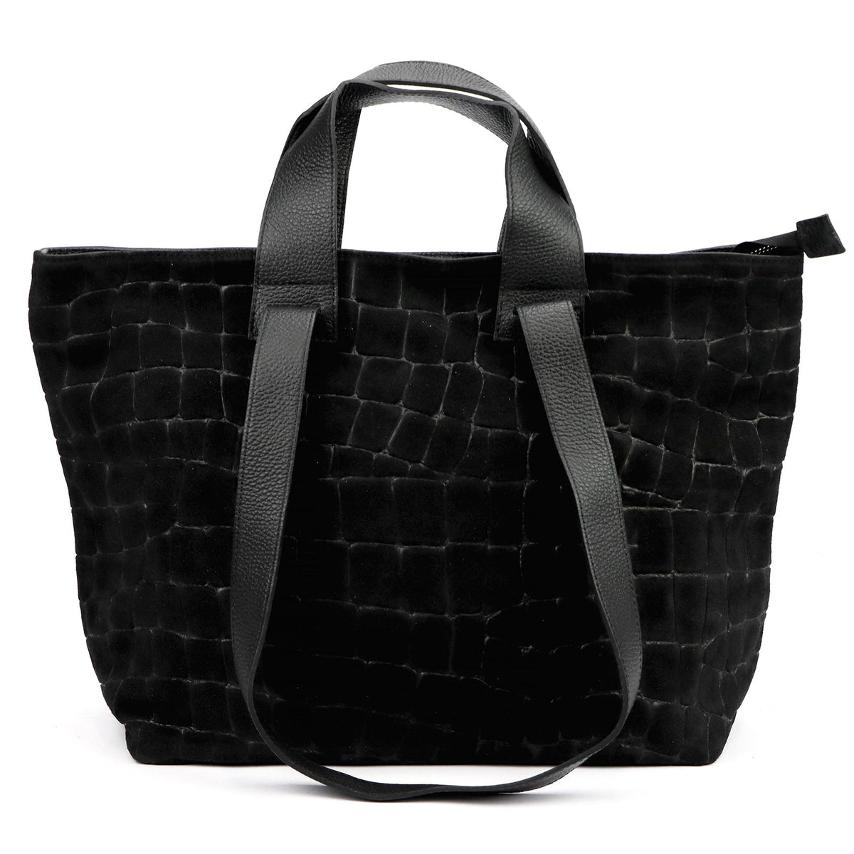 Luka 25-077 CROCO juoda odinė rankinė czarny