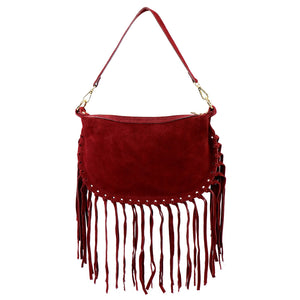 Luka 25-015 bordo spalvos natūralios odos rankinė bordo
