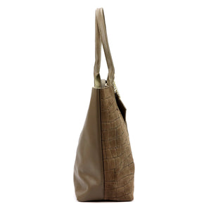 Luka 26-036 CROCO taupe natūralios odos rankinė taupe
