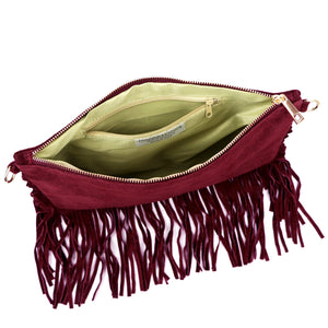 Luka 25-017 bordo spalvos odinė rankinė bordo