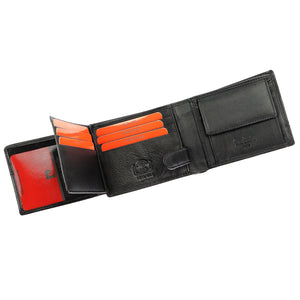 Pierre Cardin YS605 324 juoda ir raudona piniginė czarny + czerwony