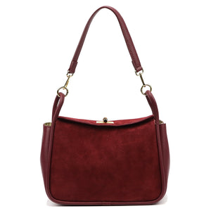 Luka 26-173 bordo natūralios odos rankinė bordo