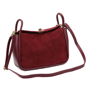 Luka 26-173 bordo natūralios odos rankinė bordo