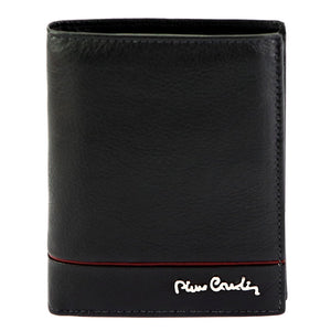 Pierre Cardin YS605 326 juoda ir raudona piniginė czarny + czerwony