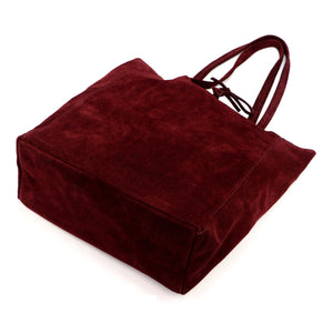 Patrizia 419-013-05 bordo zomšinė odinė rankinė bordo