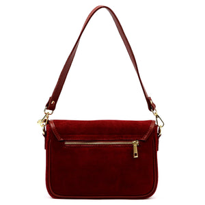 Luka 25-036 bordo spalvos natūralios odos rankinė bordo