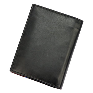 Pierre Cardin TILAK75 331 juoda ir raudona odinė piniginė czarny + czerwony
