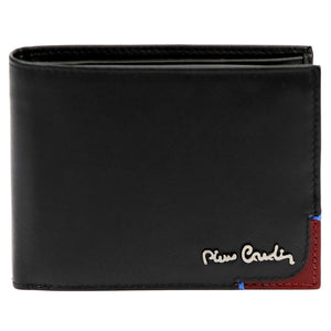 Pierre Cardin TILAK75 8806 juoda ir raudona piniginė czarny + czerwony