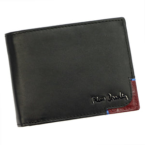 Pierre Cardin TILAK75 8806 juoda ir raudona piniginė czarny + czerwony