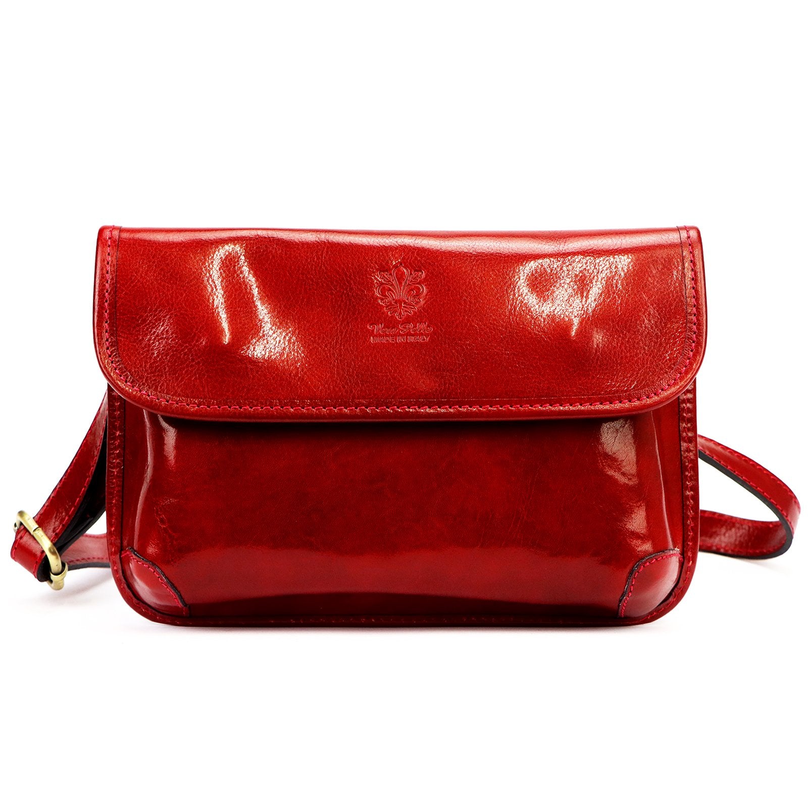 Florence 70 raudona odinė rankinė czerwony