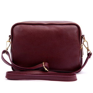Luka 25-010-2 bordo ir ruda odinė rankinė bordo + brąz