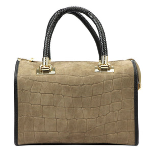 Camilla PREMIUM 10.019 CROCO taupe odinė rankinė taupe
