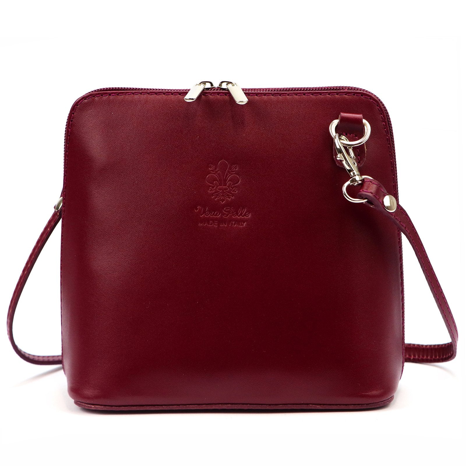 Barberinis 1702 bordo spalvos odinė rankinė bordo