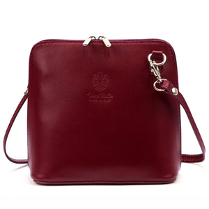 Barberinis 1702 bordo spalvos odinė rankinė bordo