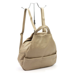 Luka 24-070 DOLLARO rusvai pilka odinė kuprinė taupe