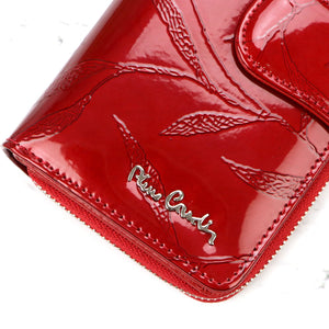Pierre Cardin 02 LEAF-N 116 raudona piniginė czerwony