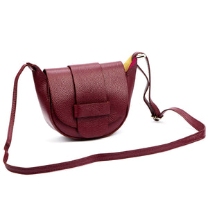 Luka 25-049 DOLLARO bordo natūralios odos rankinė bordo
