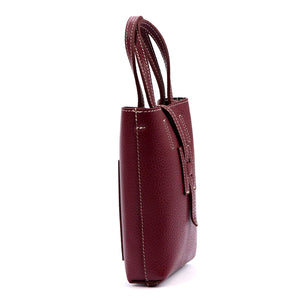 Luka 25-064 DOLLARO bordo spalvos odinė rankinė bordo