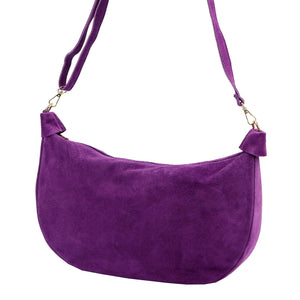 Luka 26-115 violetinė odinė rankinė fioletowy