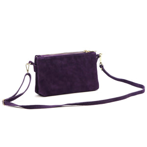 Luka 26-165 violetinė odinė rankinė fioletowy