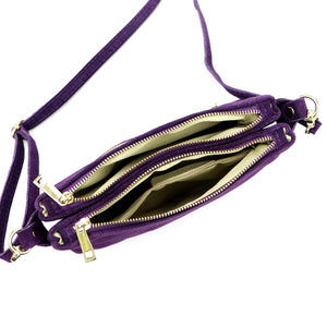 Luka 26-165 violetinė odinė rankinė fioletowy