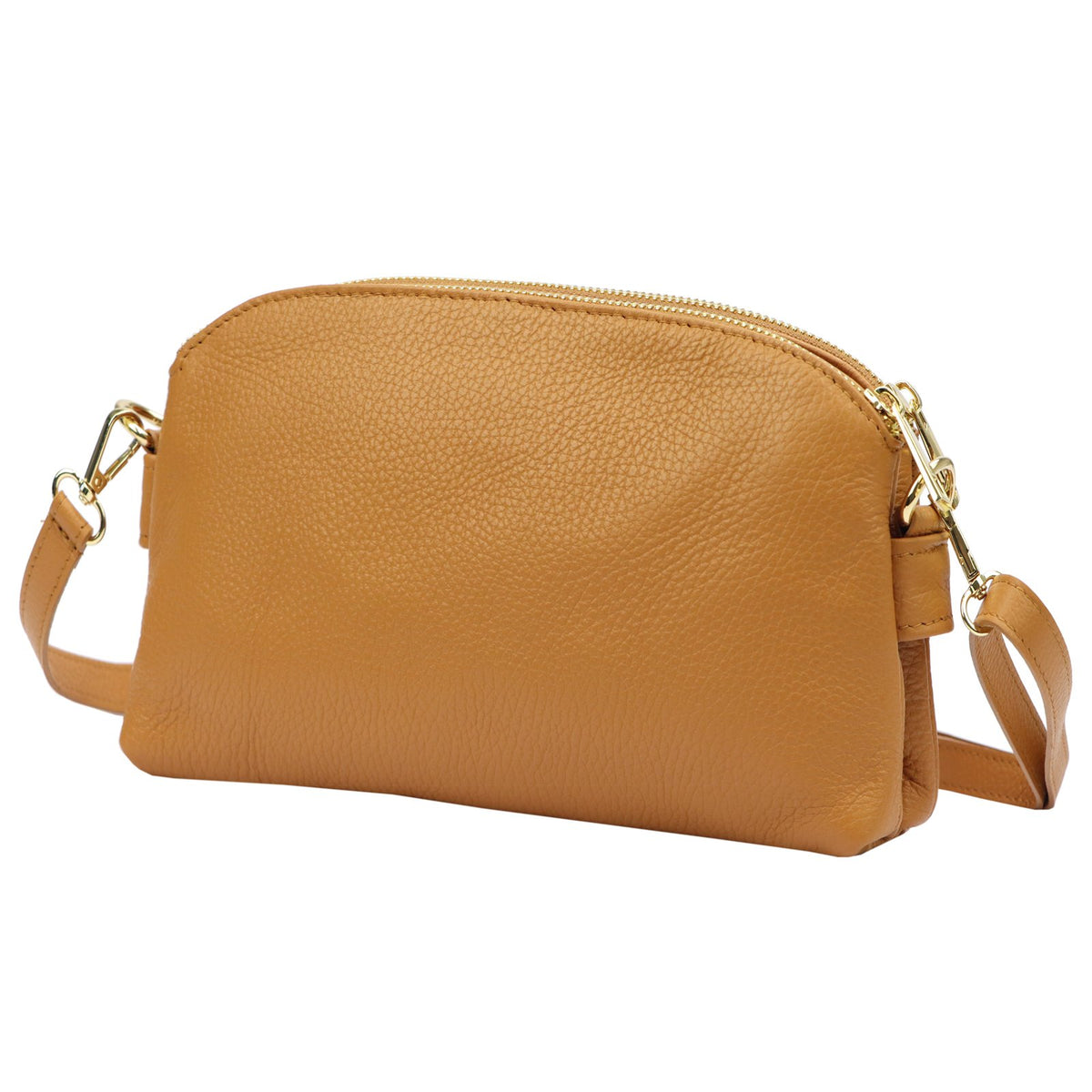 Luka 24-018 DOLLARO kupranugario spalvos natūralios odos rankinė camel-1