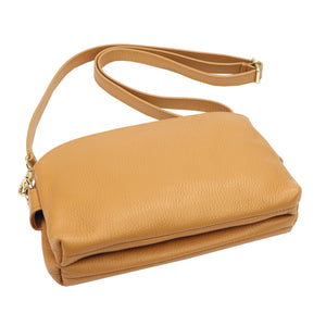 Luka 24-018 DOLLARO kupranugario spalvos natūralios odos rankinė camel-1