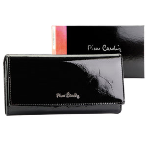Pierre Cardin 02 LEAF-N 100 juoda piniginė czarny