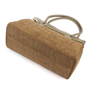 Camilla PREMIUM 10.015 MN CROCO taupe natūralios odos rankinė taupe
