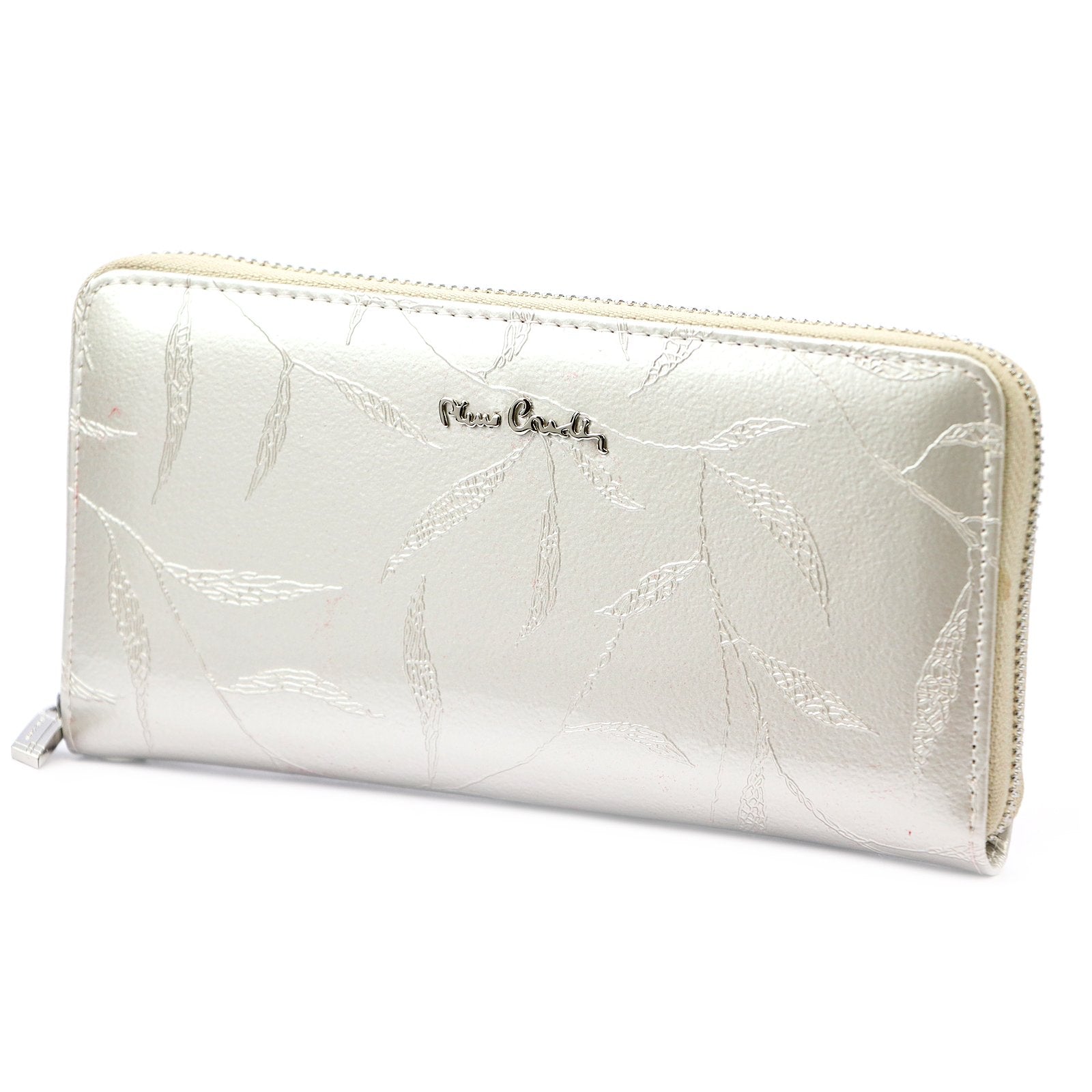 Pierre Cardin 02 LEAF 119 kreminė odinė piniginė cream