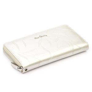 Pierre Cardin 02 LEAF 119 kreminė odinė piniginė cream