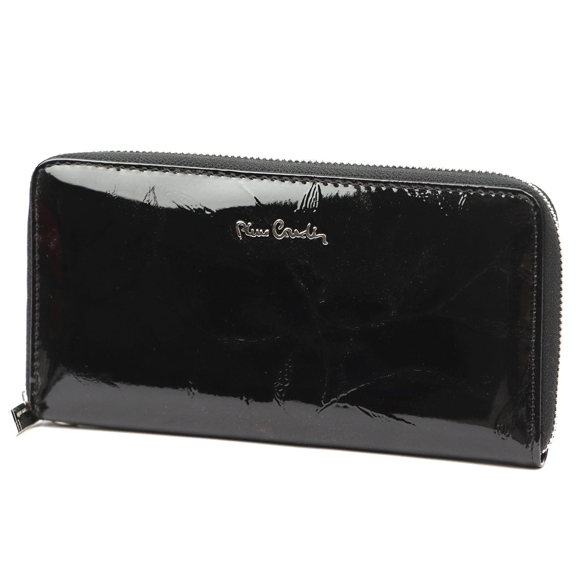 Pierre Cardin 02 LEAF 119 juoda natūralios odos piniginė czarny