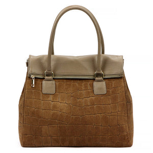 Camilla PREMIUM 10.015 CROCO taupe odinė rankinė taupe