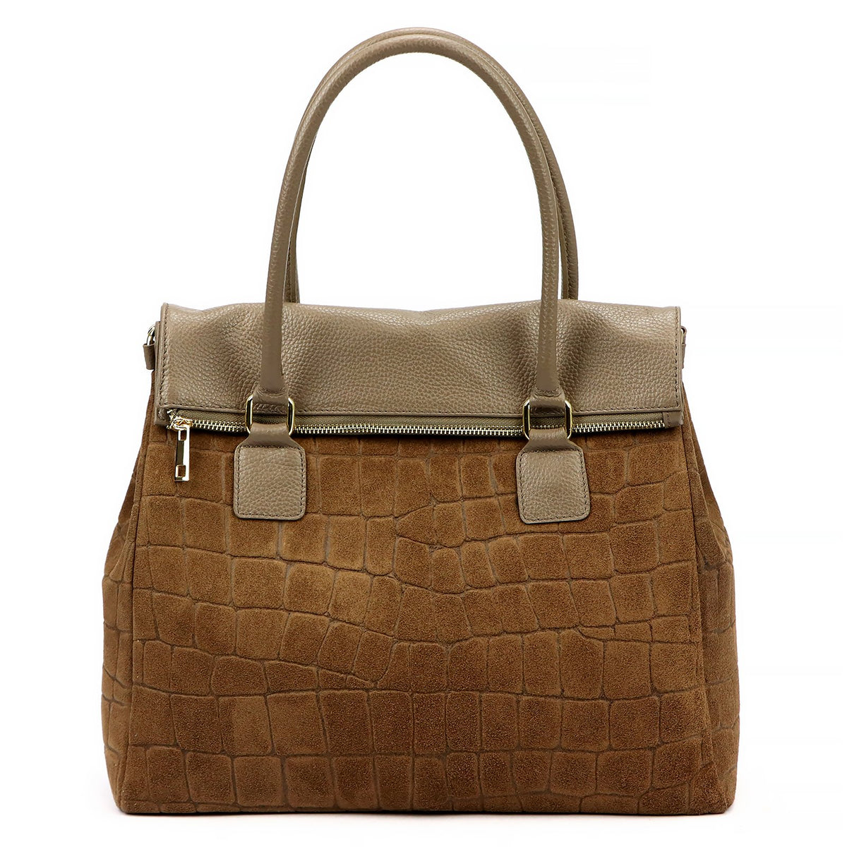 Camilla PREMIUM 10.015 CROCO taupe odinė rankinė taupe