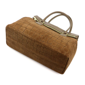 Camilla PREMIUM 10.015 CROCO taupe odinė rankinė taupe