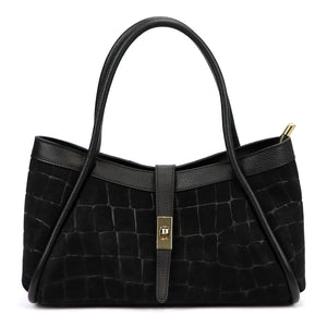 Camilla PREMIUM 10.014 CROCO juoda odinė rankinė czarny