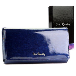 Pierre Cardin 05 LINE 102 mėlyna odinė piniginė niebieski