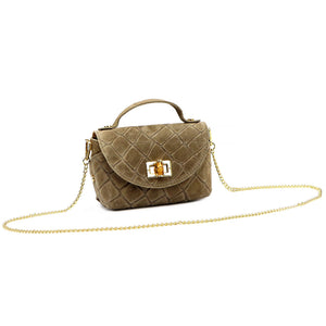 Luka 26-106 CROCO pilkai rusva odinė rankinė taupe