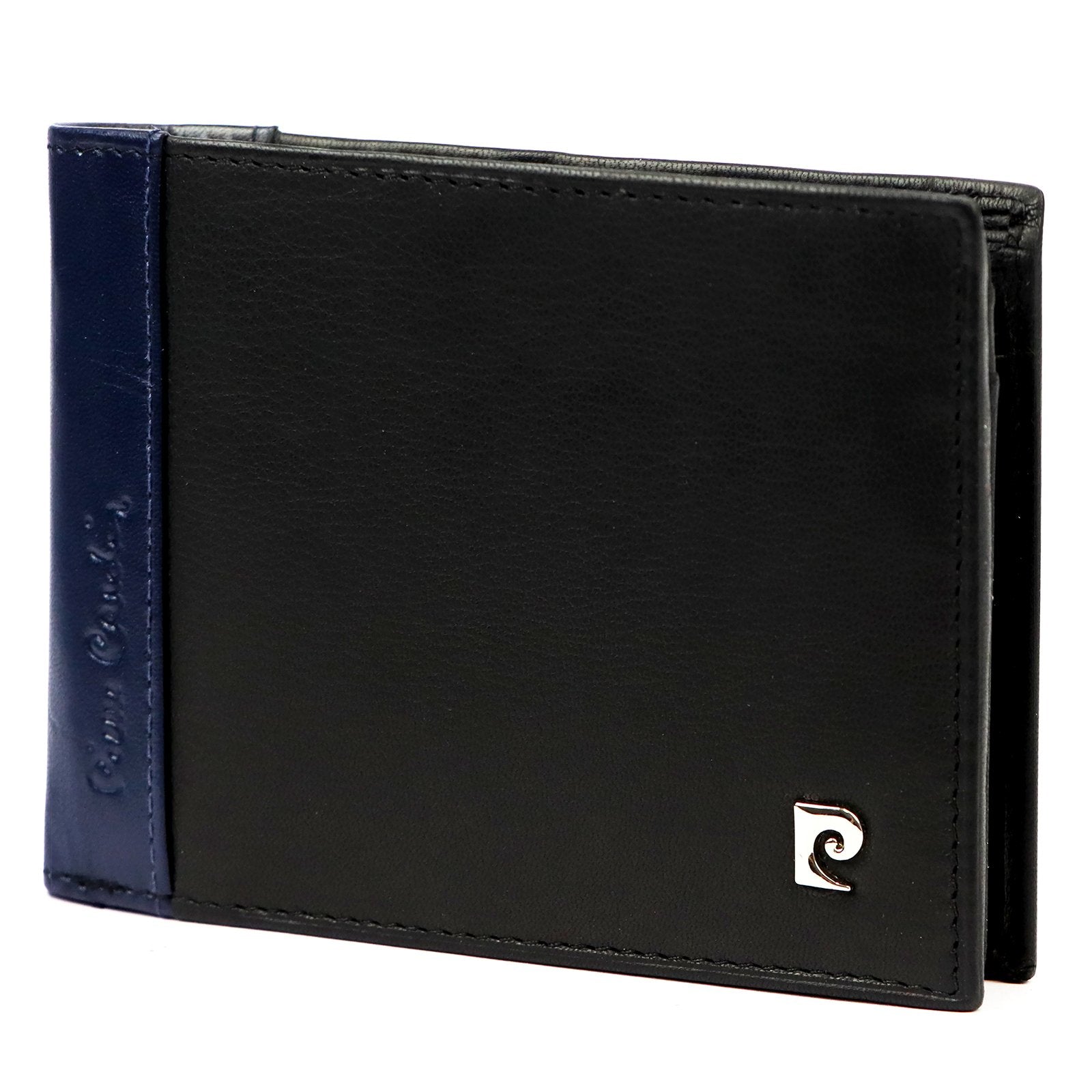 Pierre Cardin TILAK30 8806 juoda ir mėlyna piniginė czarny + niebieski