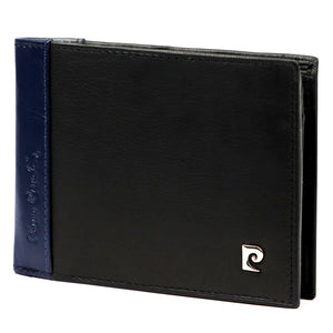 Pierre Cardin TILAK30 8806 juoda ir mėlyna piniginė czarny + niebieski