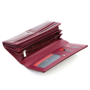Pierre Cardin 05 LINE 106 violetinė odinė piniginė fioletowy